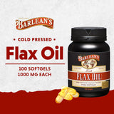 Suplemento de Aceite de Linaza, Barlean's, 1000mg, 100 ct