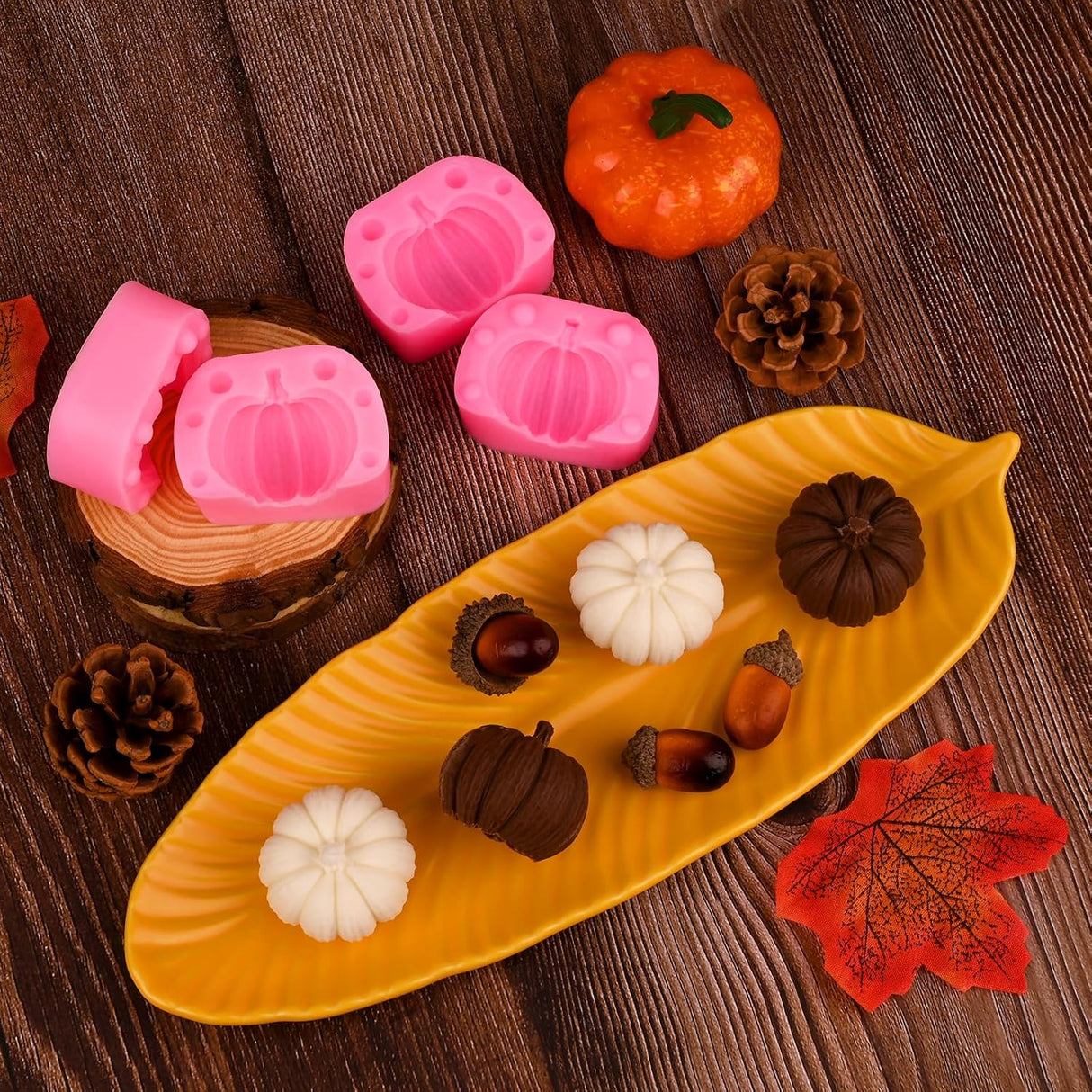 Moldes de calabaza en silicona Actvty, 6 piezas para repostería