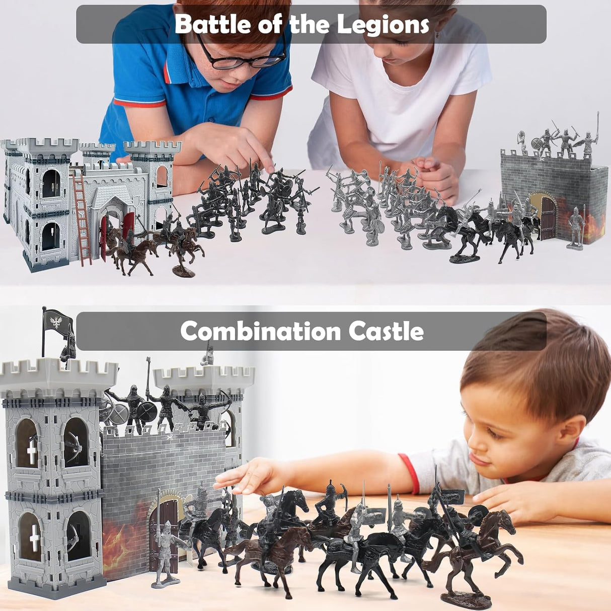 Figuritas de Caballeros Medievales, Ejercito de Juguete, 36 Piezas