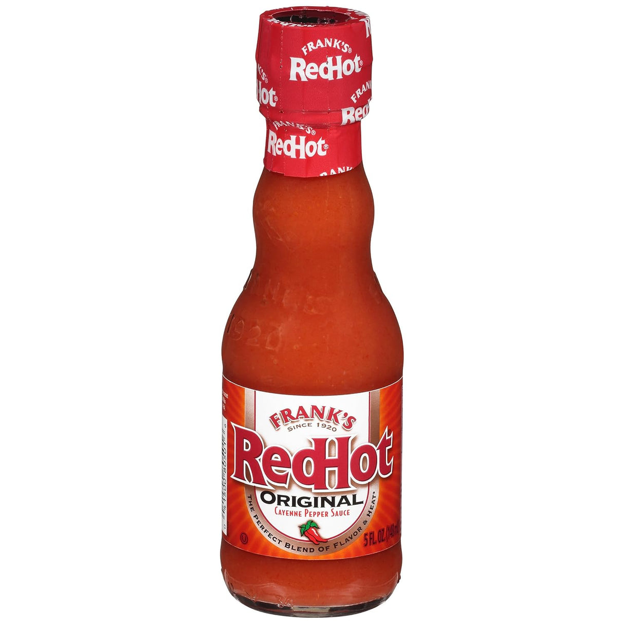 Frank's RedHot Salsa picante original (apto para kitos), 5 onzas líquidas (paquete de 12)
