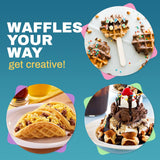 Waffle Maker Elite Gourmet EWM460, 1.25” gruesas, fácil limpieza