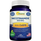 Suplementos Nicotinamida con CoQ10 (120 cápsulas)  500 mg