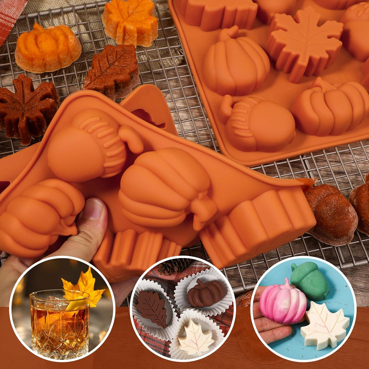 Molde de Silicona Webake para Pasteles de Otoño, 2 Pcs