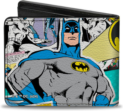 Cartera Billetera y Tarjetero Piel Vegana Batman 75 Comic Clásico