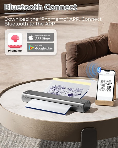 Phomemo M08F - Impresora Bluetoothde tatuaje máquina térmica