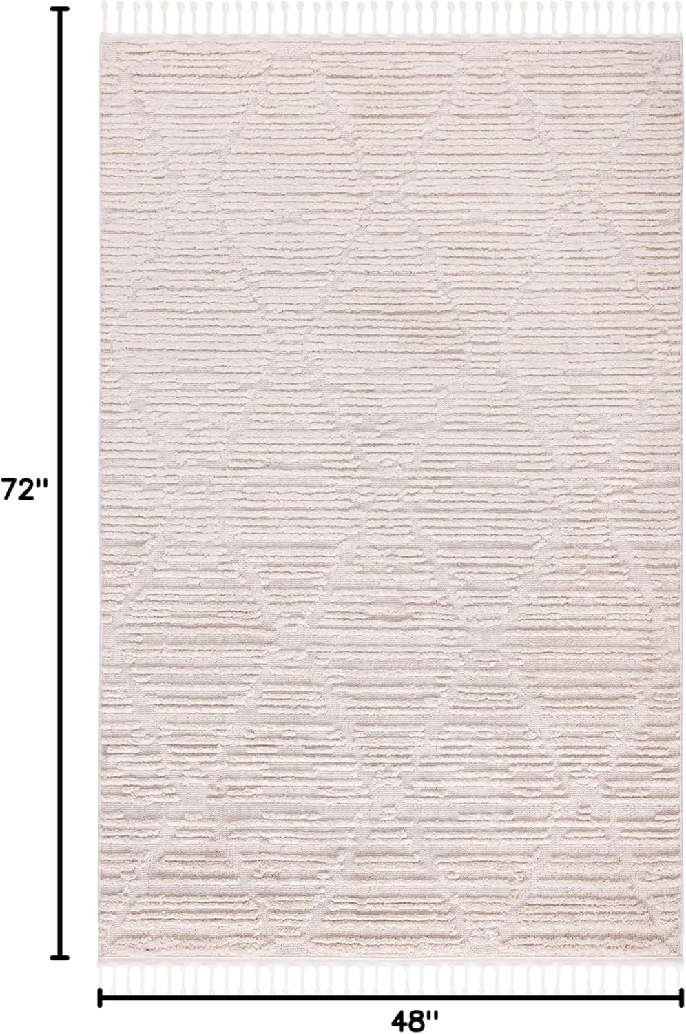 Alfombra Accent Marruecos, Diseño Tribal con Borlas, MRK517C