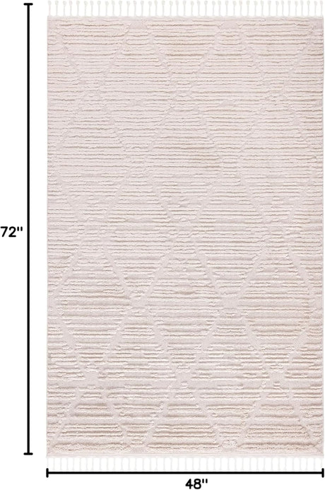Alfombra Accent Marruecos, Diseño Tribal con Borlas, MRK517C