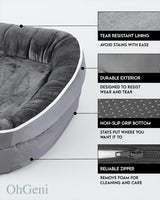 Cama ortopédica para perros grandes, soporte de espuma, modelo 2023