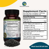 Cápsulas de Aceite de Semilla Negra Amazing Herbs 500mg 90 ct