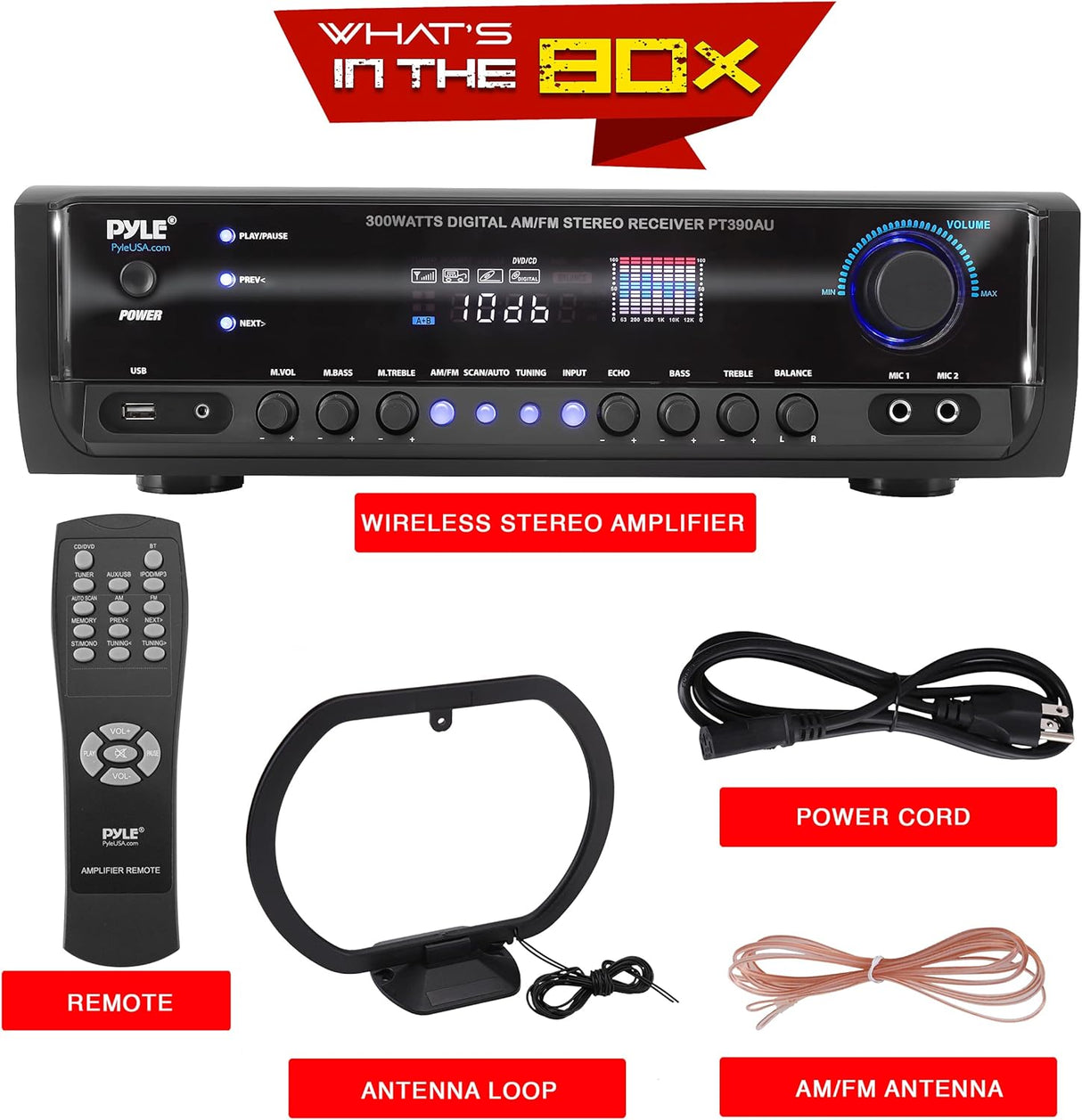 Amplificador de potencia para el hogar PYLE-HOME PT390AU.5