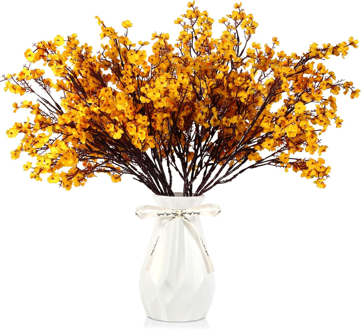 12 Pcs Flores Artificiales, Gypsophila, Decoración Mesa