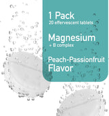 Magnesio Efervescente + B Complejo Suplemento, 20 Comprimidos