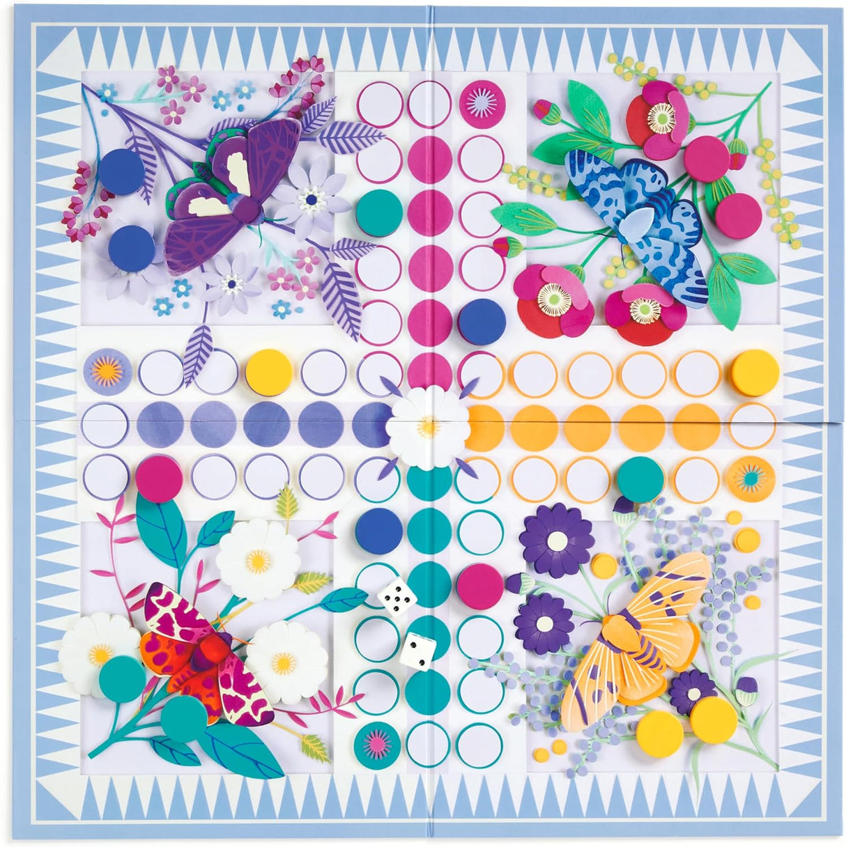 Juego de Ludo Floral Galison para 2-4 Jugadores en Familia