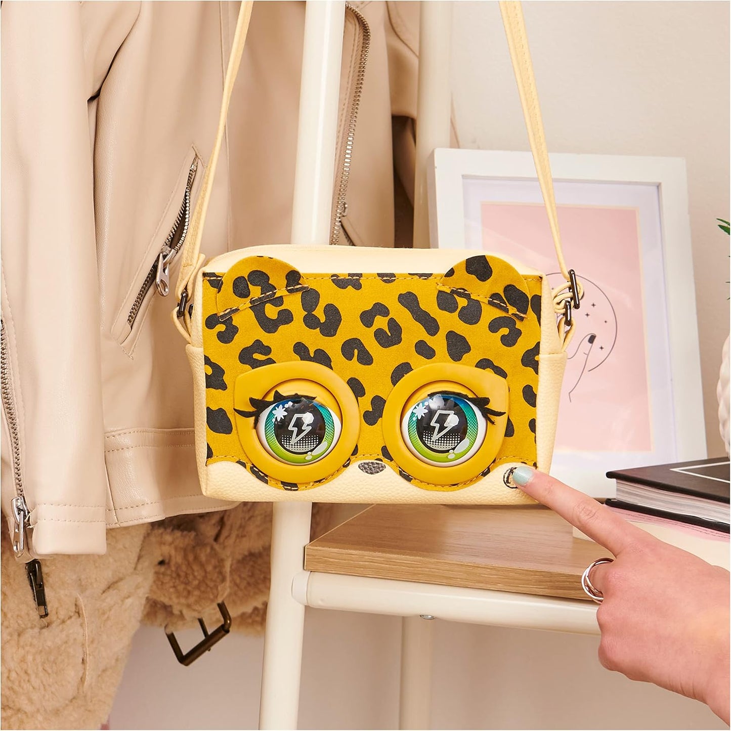 Juguete Interactivo Purse Pets, Leoluxe Leopard, 25+ Sonidos