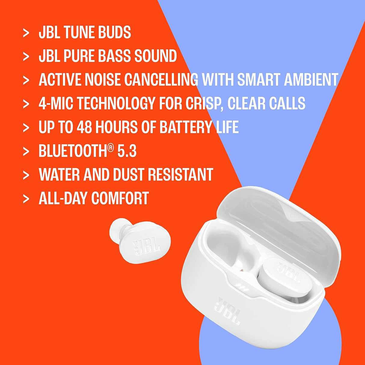 Auriculares JBL Tune Buds - Inalámbricos, Cancelación de ruido