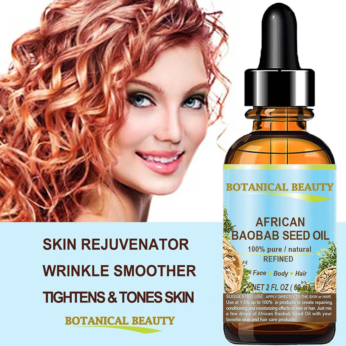 Aceite de Semilla de Baobab Africano 100% Puro Natural Refinado