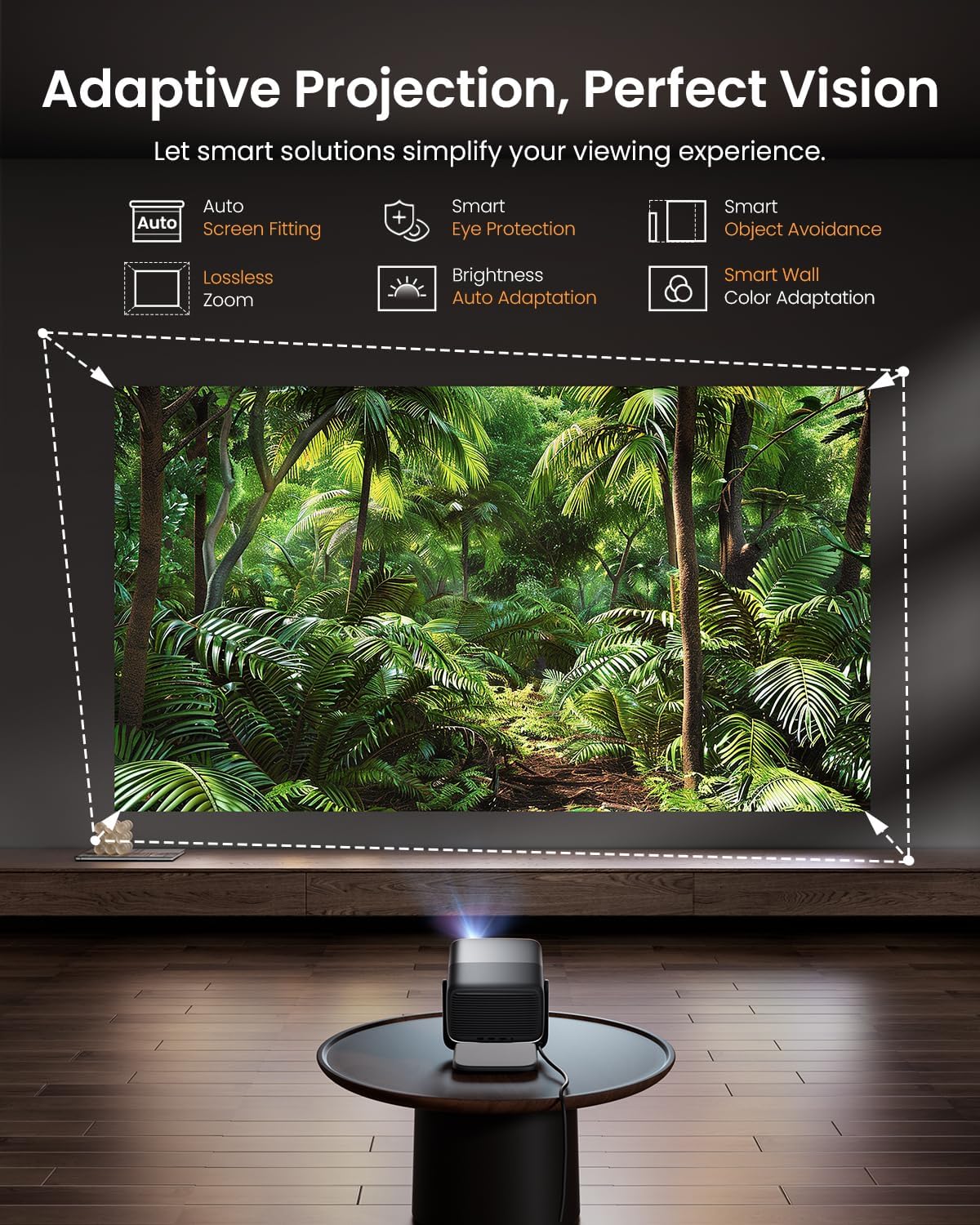 Proyector 4K JMGO N1S Pro, 2400 Lúmenes, WiFi y Bluetooth