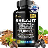 Suplemento Orgánico Shilajit 9000MG con Adaptógenos 8 en 1