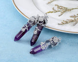 Jovivi 3 collares de cristal curativo envueltos en flores