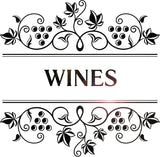 Vinilo Decorativo para Bar de Vino, Grape, Modelo ig6346
