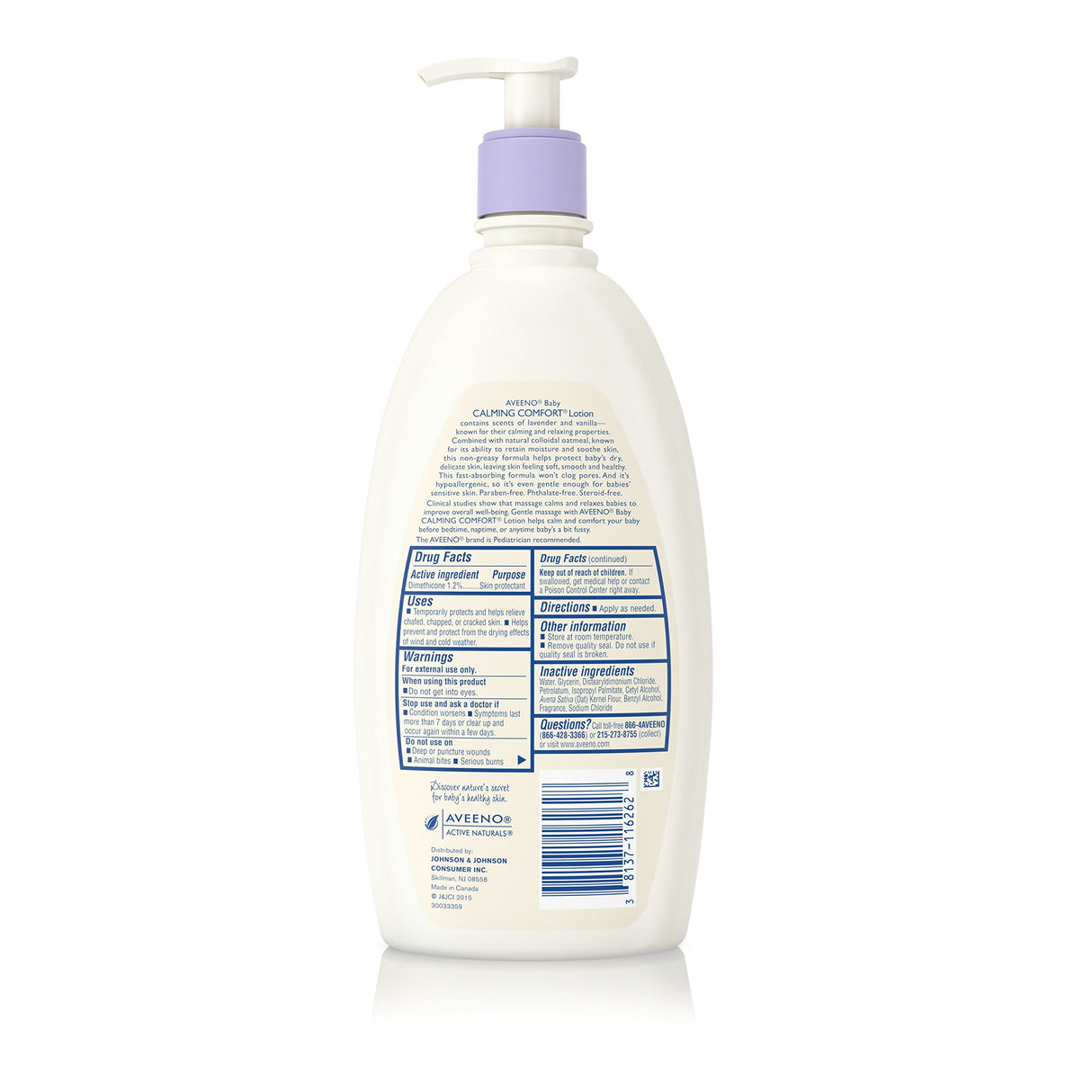 loción hidratante con lavanda vainilla y avena natural