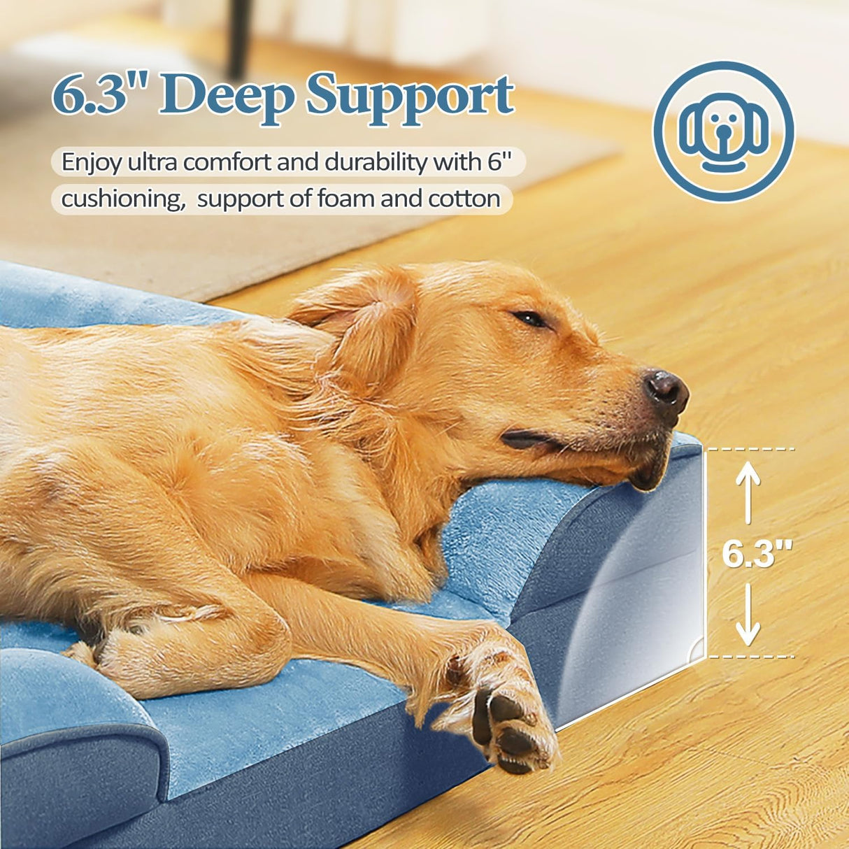 Cama ortopédica para perros PAWZ Road, lavable, tamaño mediano