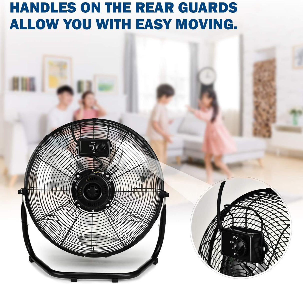 Ventilador Industrial 20 Simple Deluxe 3 Velocidades Metalico