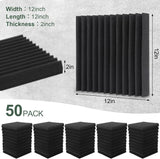 Paquete de 50 Paneles Acústicos, Alta Densidad, 2 X 12 X 12