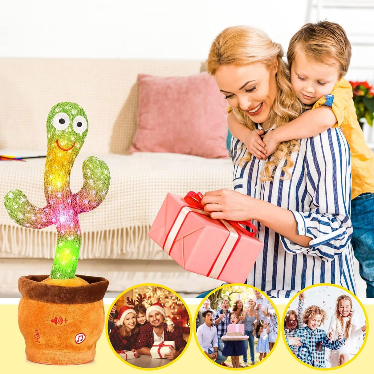 Cactus Bailarín Repetidor, Juguete Infantil, Sonidos y Música