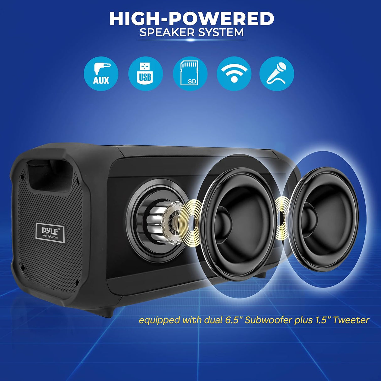 Altavoz inalámbrico portátil PYLE-PRO PPHP652B