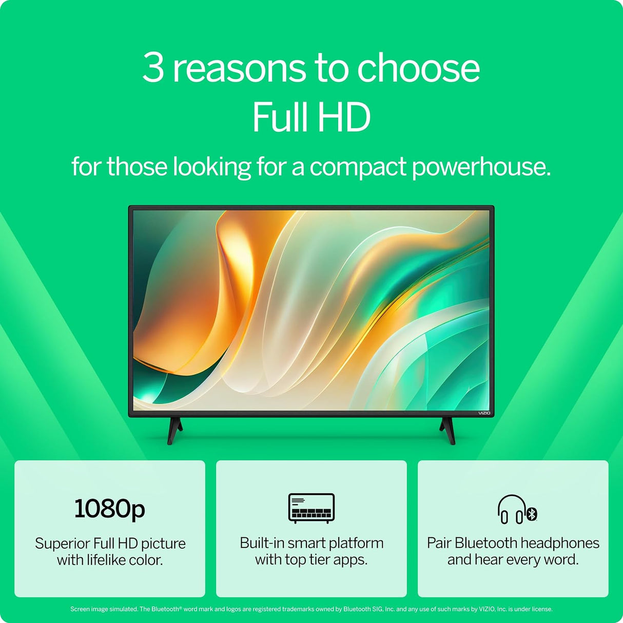 Televisor Smart VIZIO 40 Full HD 1080p, DTS Virtual: X, VFD40M-08