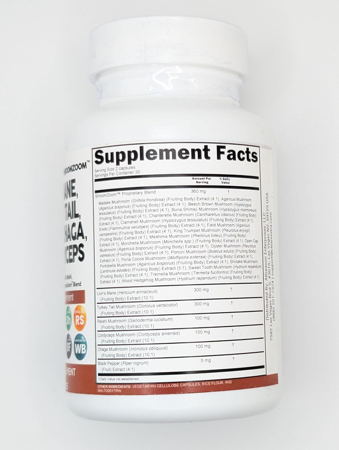 Suplemento de Hongos 20 en 1 Clean Nutraceuticals - Pack