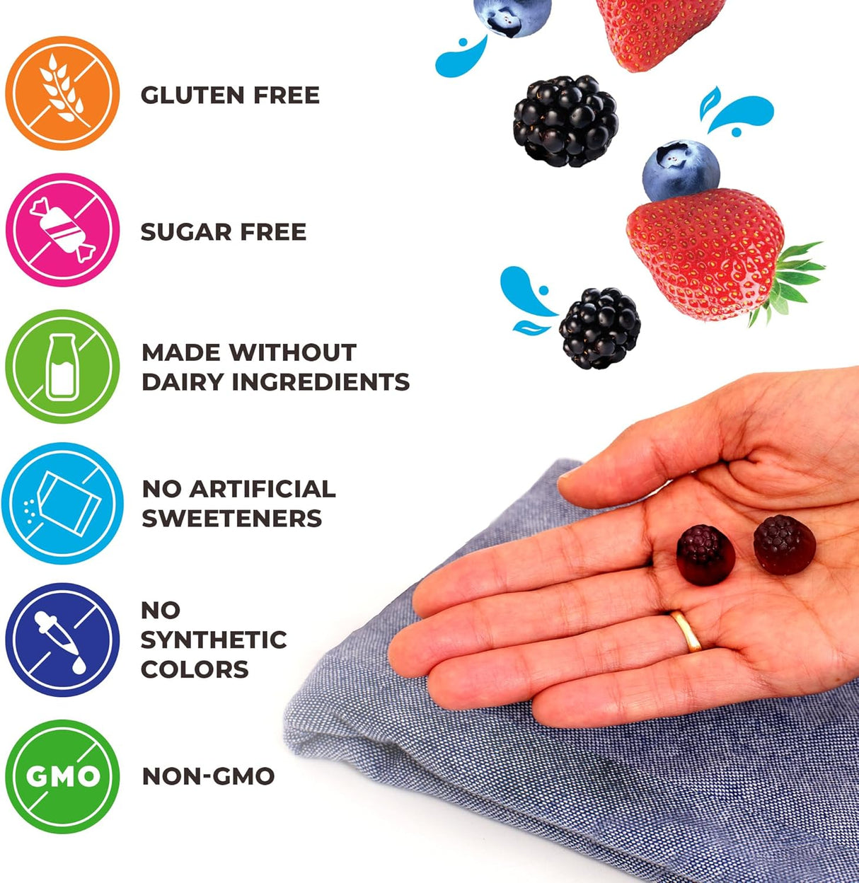 Suplementos multivitamínicas sin azúcar para niños veganas
