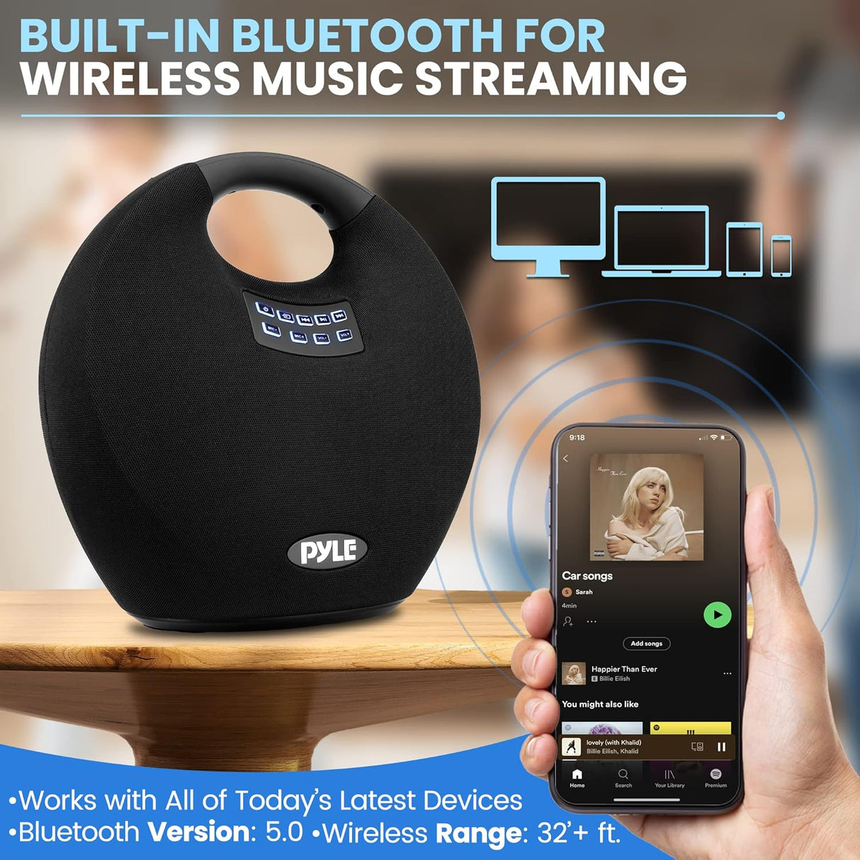 Parlantes Altavoz Bluetooth portátil inalámbrico PNX6BK