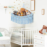 Macramé con Luz Estrellada para Almacenaje de Peluches