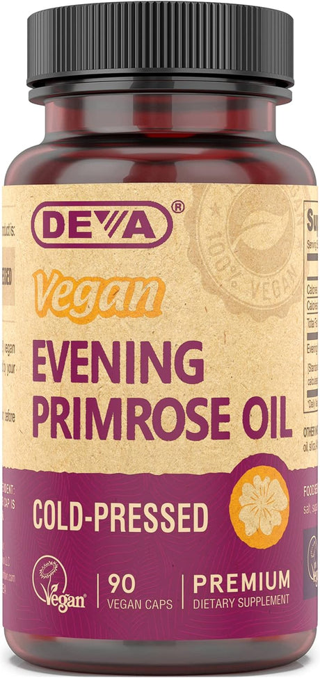 Suplemento DEVA Aceite de onagra vegano  prensado en frío