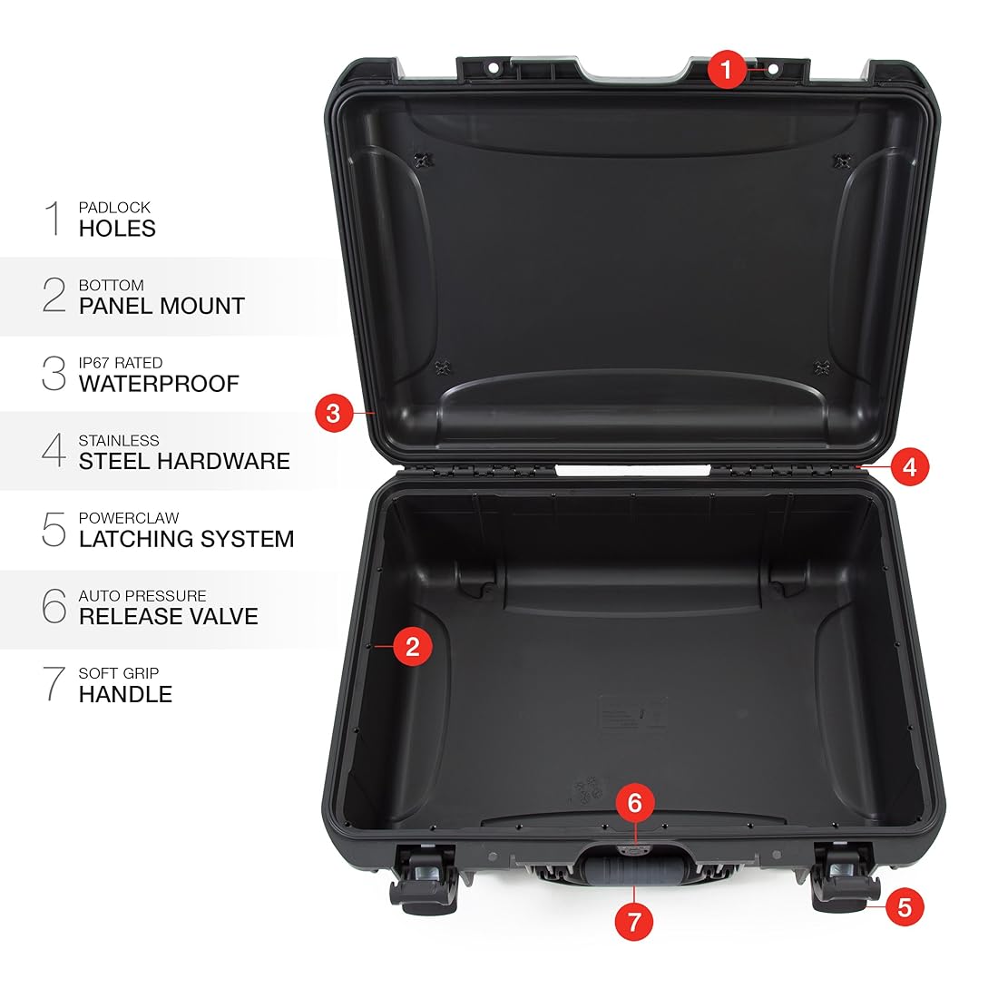 Estuche rígido impermeable Nanuk 940 vacío - Negro