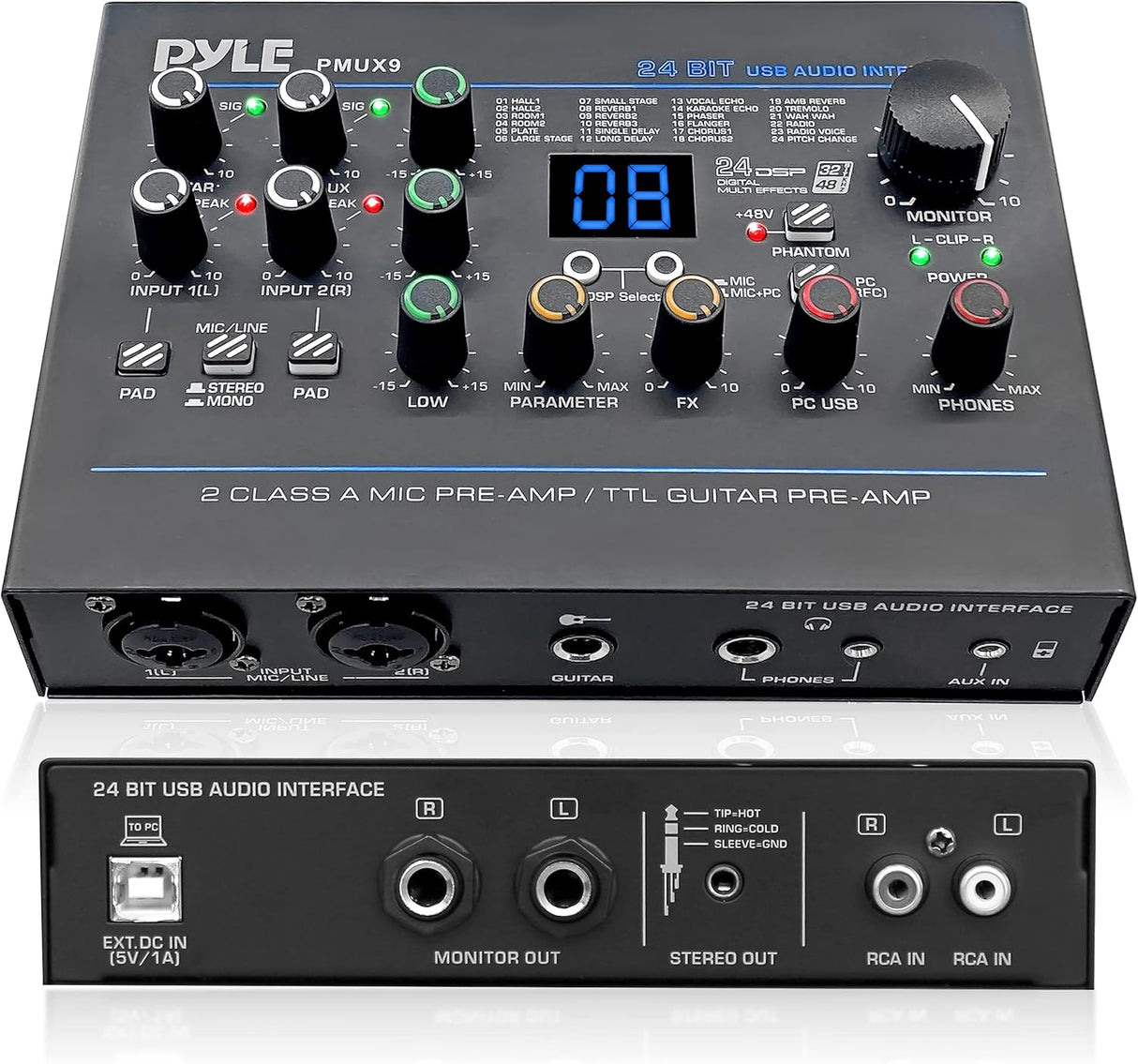 Amplificadores Interfaz de audio USB profesional PMUX9
