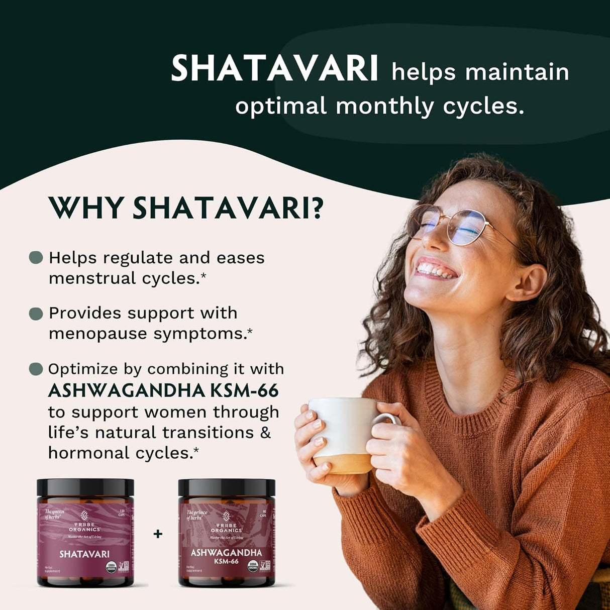 Suplemento orgánico de hierbas Shatavari  Balance hormonal