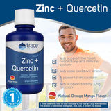 Suplementos Zinc líquido + quercetina 25 mg  función inmune