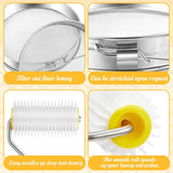 Colador de miel de acero inoxidable, equipo de apicultura, doble malla