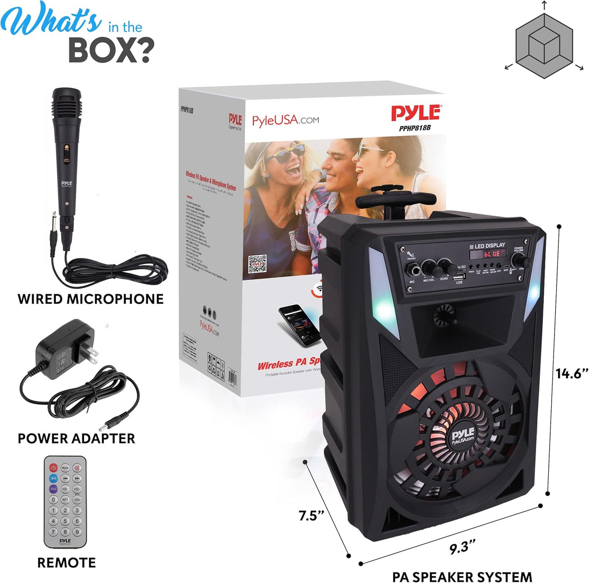 Altavoz PA portátil Bluetooth PYLE-PRO  PPHP818B