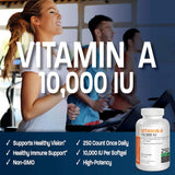 Suplementos Alimenticios Vitamina A 250 cápsulas blandas