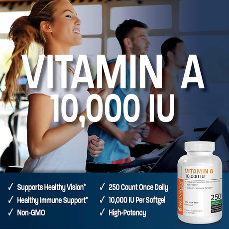 Suplementos Alimenticios Vitamina A 250 cápsulas blandas