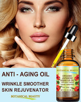 Aceite de Hibisco Orgánico Virgen para Rostro, Piel y Cabello