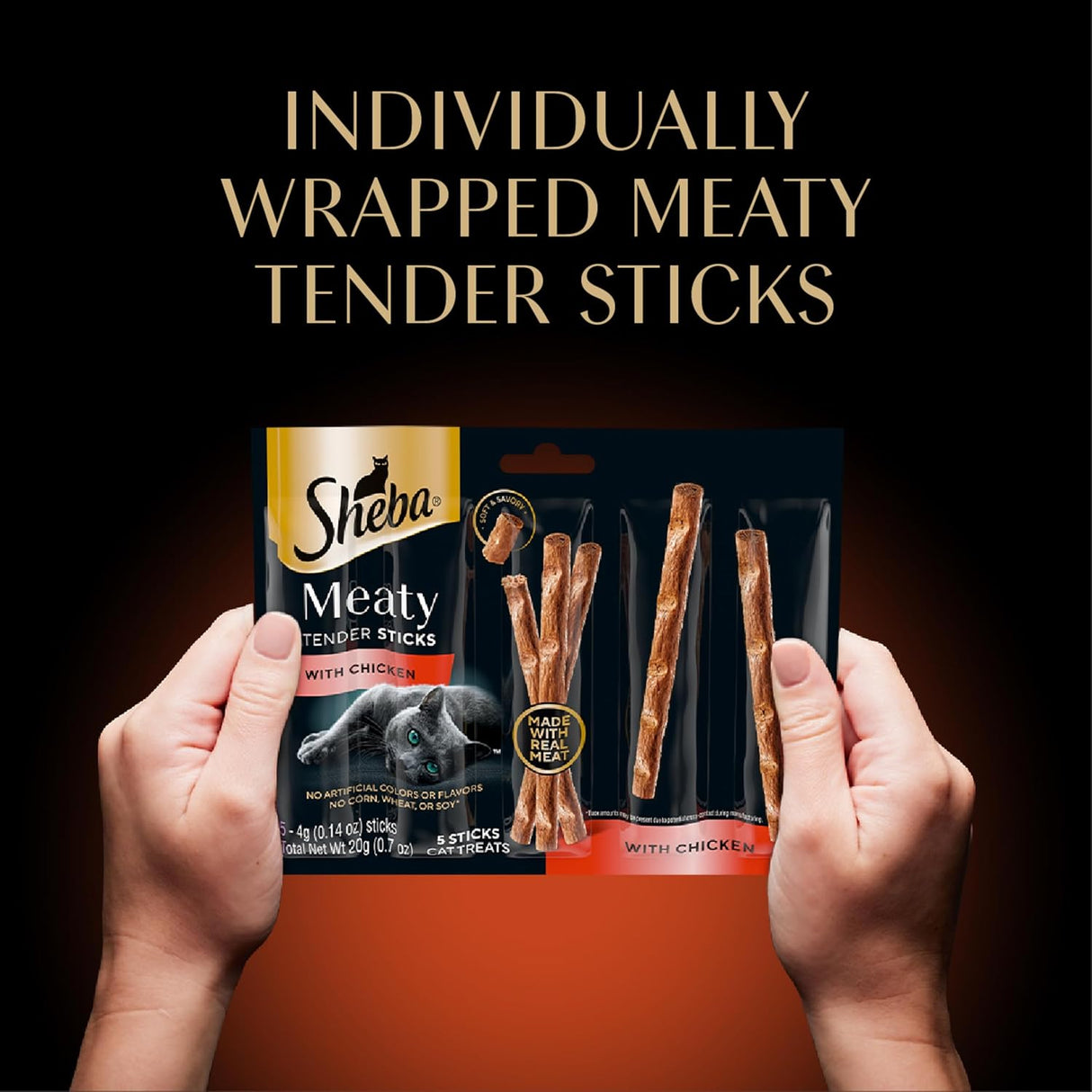 Sheba Golosinas Suaves para Gatos con Pollo y Atún, 40 Cts