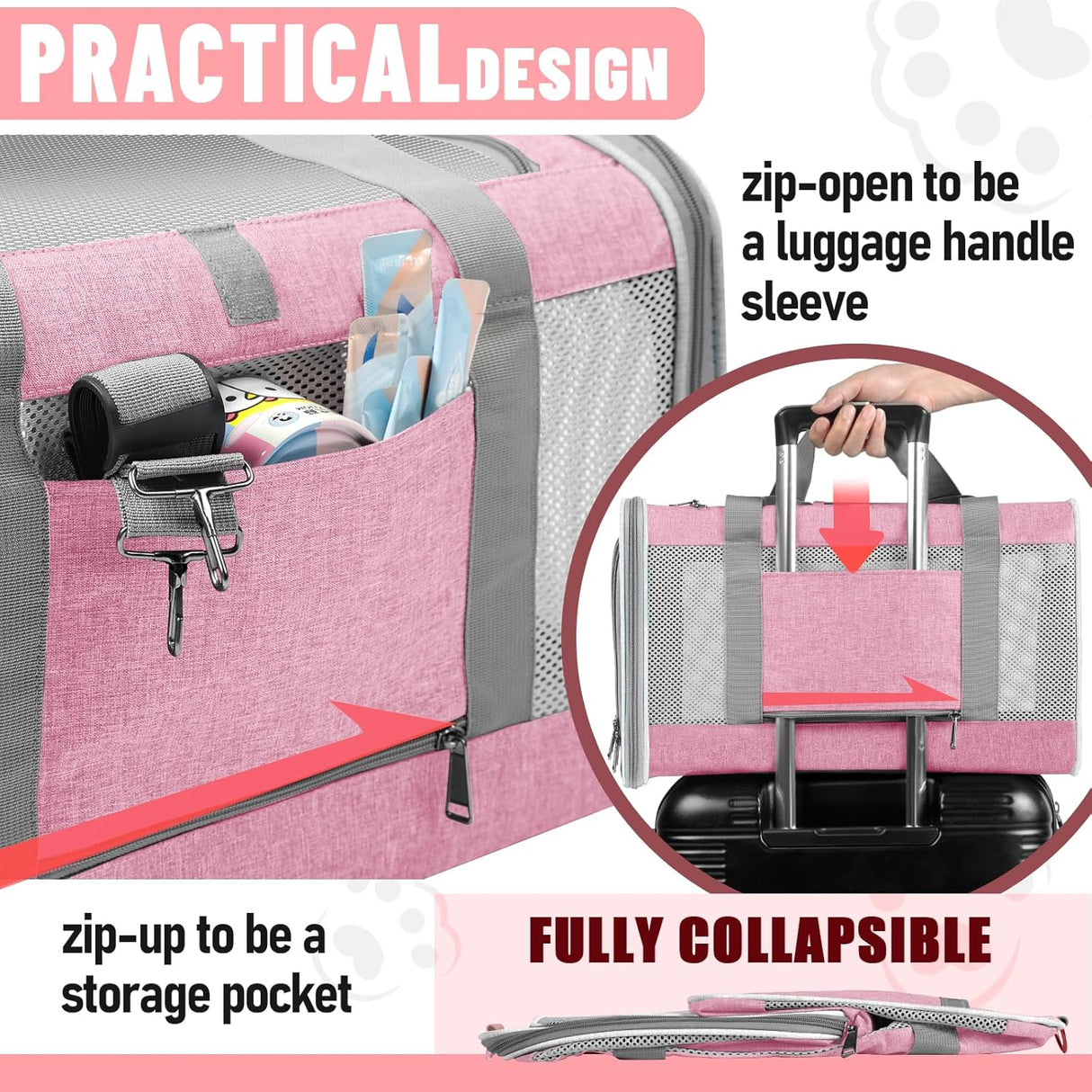 Transportador para Gato Maine Coon y Perro Pequeño, Top Open