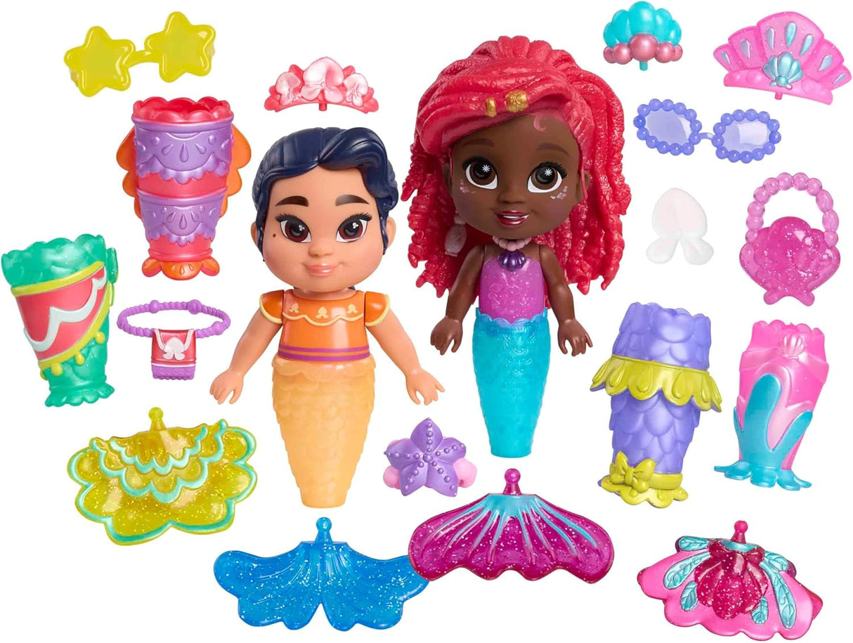 Muñeca Ariel Pop Tails Deluxe 19 Piezas Just Play 7.5 Pulgadas
