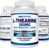 Suplemento L-Teanina 250mg (Extra Fuerza) con Inositol 100mg