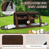 Transportín para gatos PETSITE, 40 pulgadas, doble compartimento
